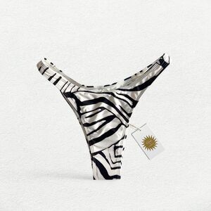 Rails x L*Space Donnie Bitsy Bottoms in Playa Blanca Zebra Black and White
